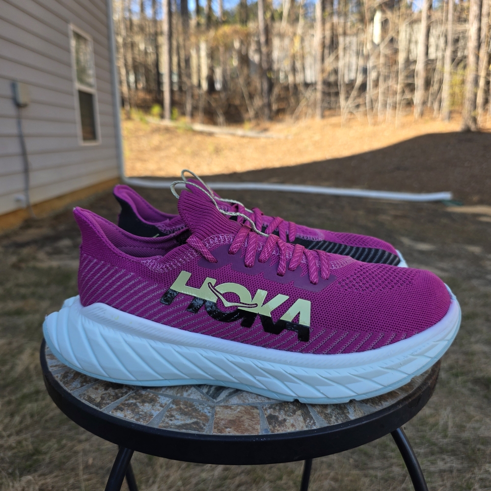 Hoka Carbon X 3 1123193 FFBL Festival Fuchsia/Black Running Shoe Women Sz 10 B - Picture 1 of 9
